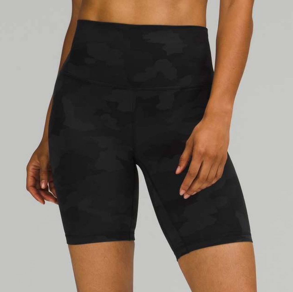 Lululemon Align Short 8"Heritage 365 Camo Deep Coal Multi Sz 0
